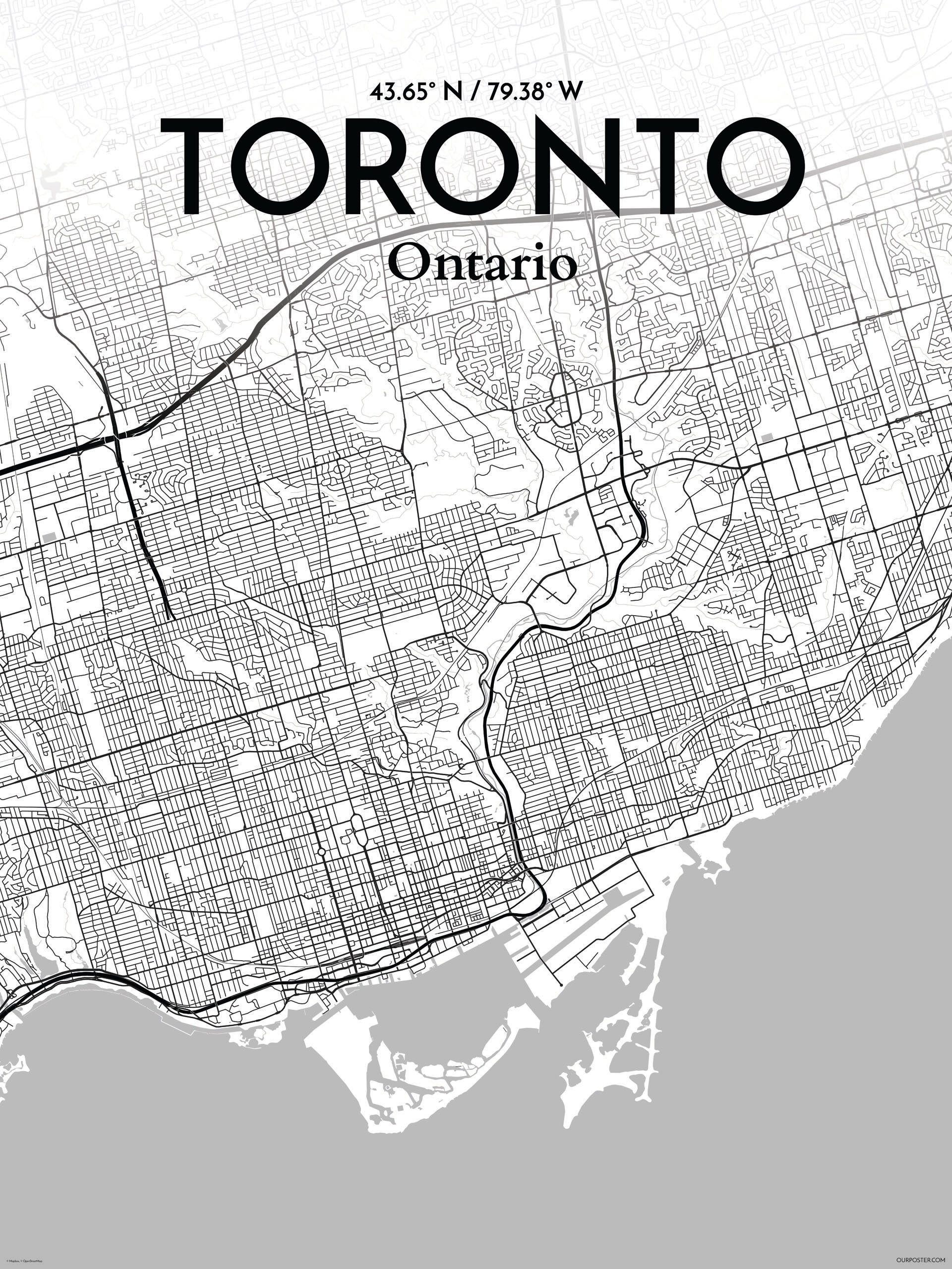 Toronto Map With Cities Ourposter.com Toronto City Map - Panoramic Graphic Art & Reviews | Wayfair
