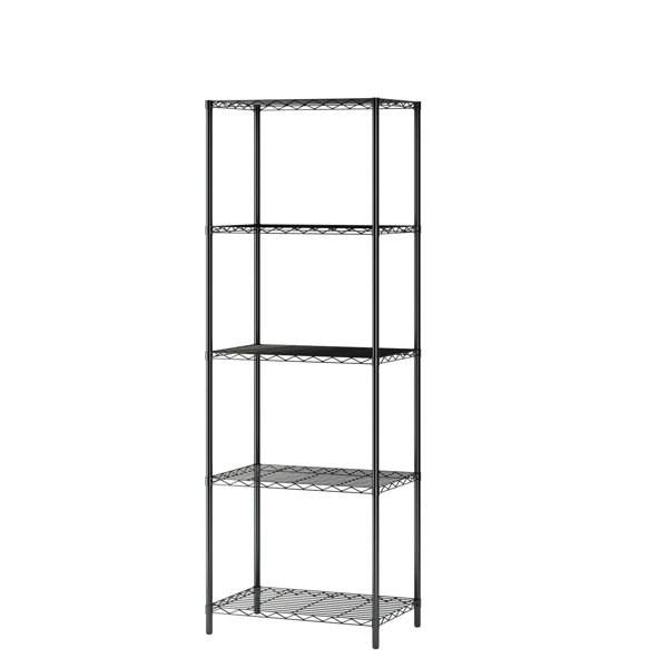 5 Layers Shelves Unit Adjustable Metal Shelf Rack Kitchen Storage Organizer Kit 