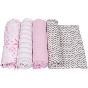 4 Piece Swaddle Blanket Set