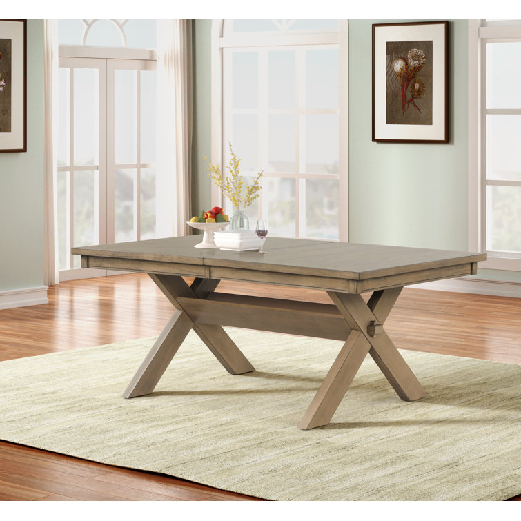 vergas extendable solid wood dining table millwood pines