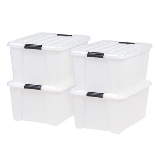 Lantelme 7860 Set of 12 Stacking Boxes Black Size 3 and 6 Wall Bars in Set Plastic Storage Box 