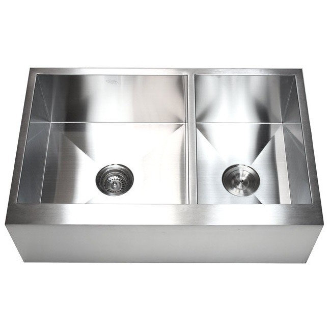 Emodern Decor Ariel 33 L X 21 W Stainless Steel 60 40 Double