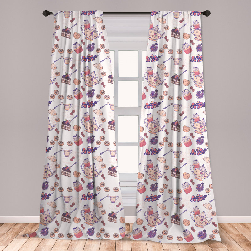 East Urban Home Tea Party Room Darkening Rod Pocket Curtain Panels Wayfair