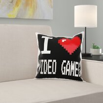 18x18 Game Controller Seahorse Pattern Design Funny Seahorse Controller for Boy & Girl Gamers-Video Game Throw Pillow Multicolor 