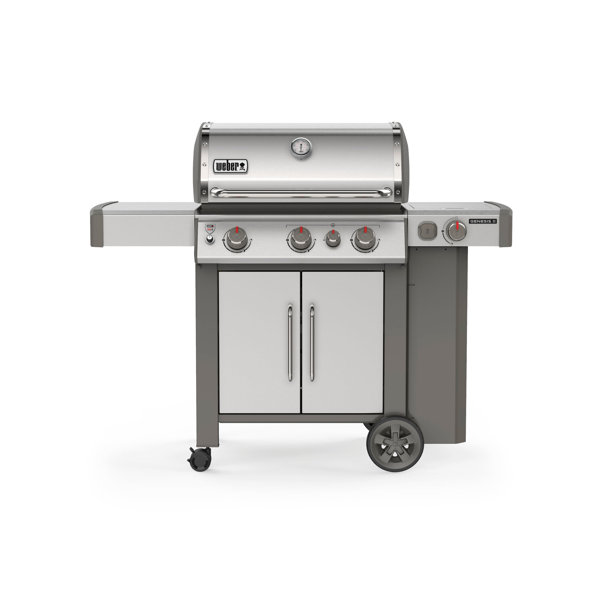 Weber Genesis Ii Weber 3 Burner Free Standing 60000 Btu Gas Grill With Side Burner Reviews Wayfair