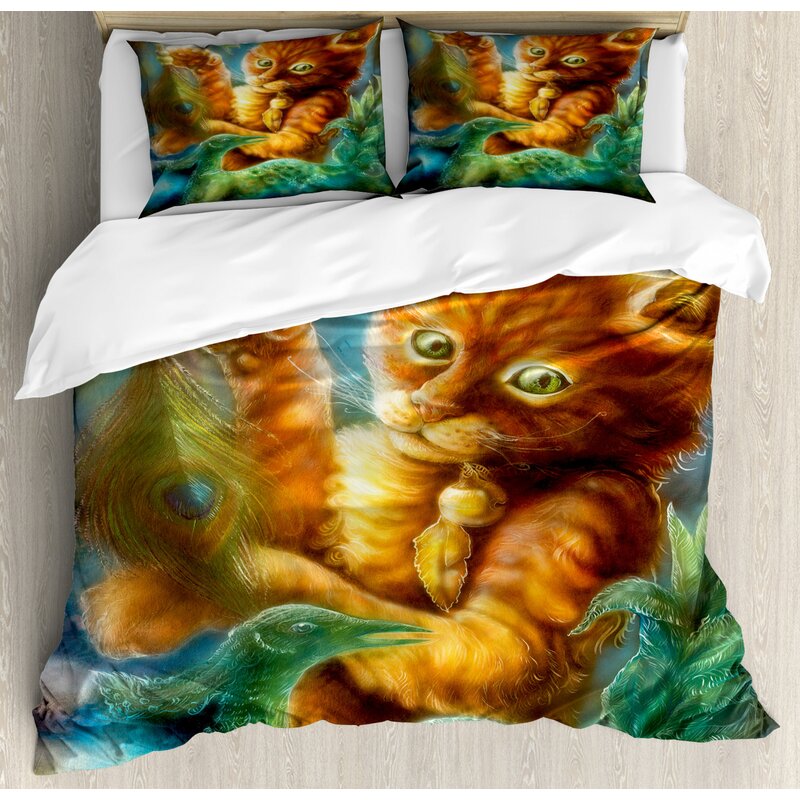 East Urban Home Cats Duvet Cover Set Wayfair