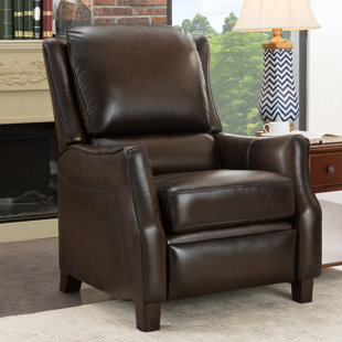 Yeates Premium Leather Manual Glider Recliner by Red Barrel Studio Savings