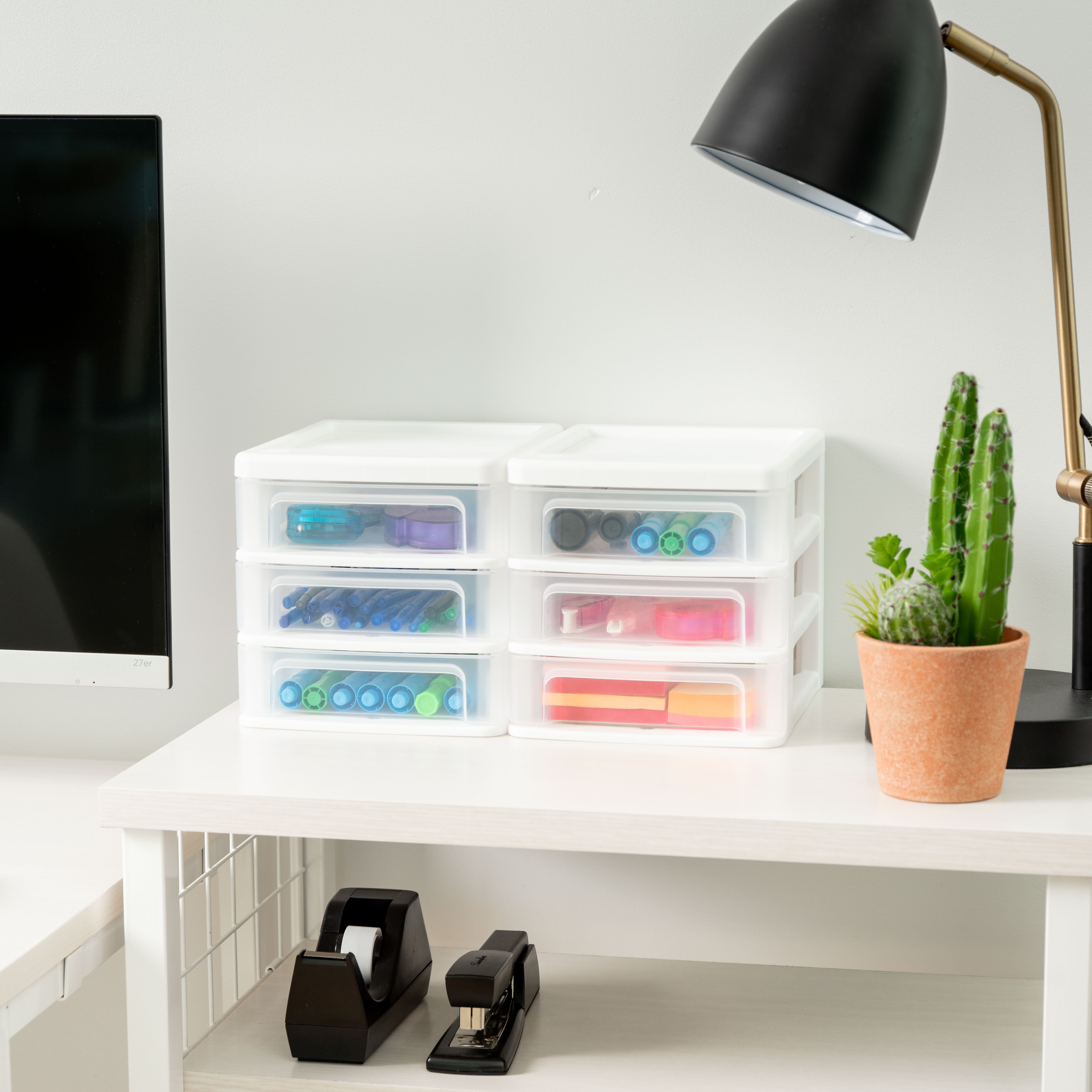 Iris Compact Desktop 3 Drawer System Wayfair
