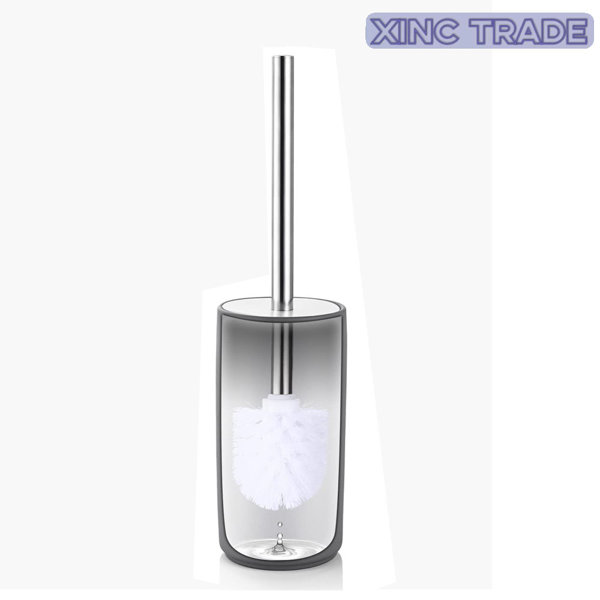 Evideco Toilet Bowl Brush DESIGN with clear colored with Holder  colored 
