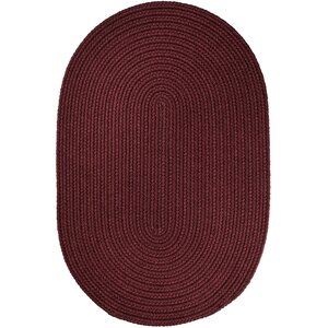 Handmade Burgundy Indoor/Outdoor Area Rug