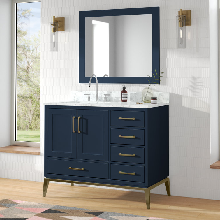 Mercury Row® Bruder 42" Single Bathroom Vanity Set with Mirror