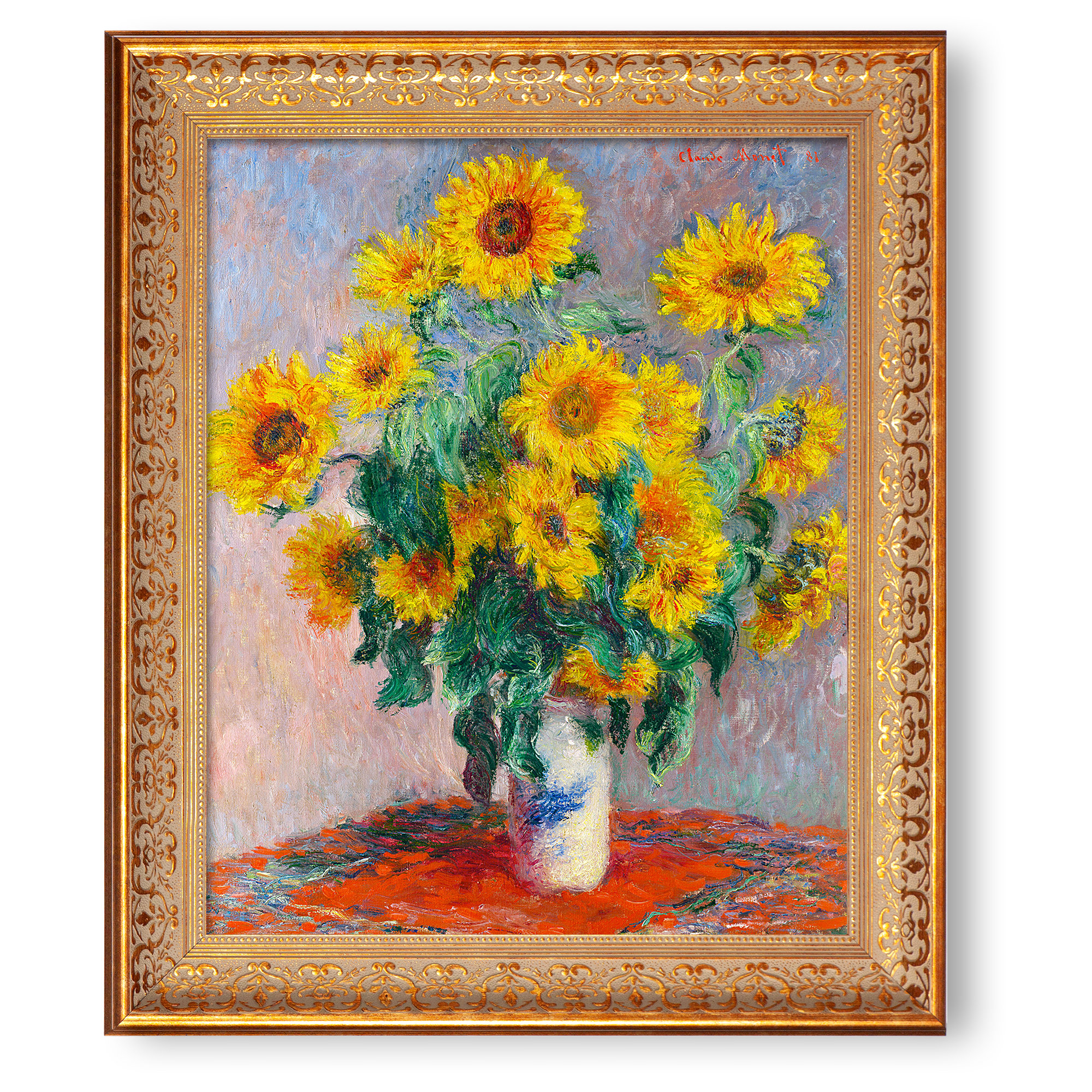 Vault W Artwork Collection Bouquet Of Sunflowers by Claude Print on Canvas Wayfair