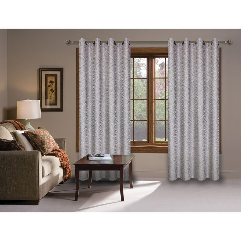 Orren Ellis Grommet Window Drapery Panel Geometric For Living Room And Bedroom 54 X 95 Inches Wayfair Ca Orren Ellis Grommet Window Drapery