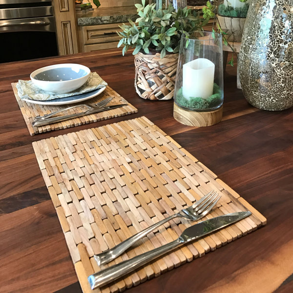 Hip O Modern Living Recycled Teak Placemats Set Reviews Wayfair