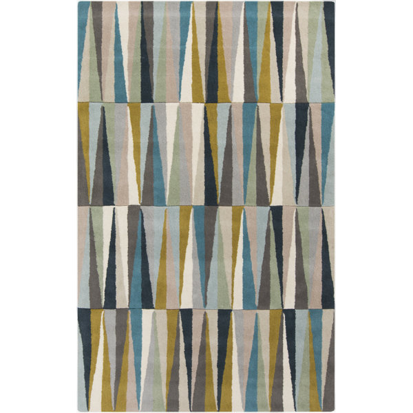 Vaughan HandTufted Wool Aqua/Gray/Beige Area Rug & Reviews AllModern