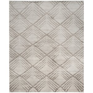 Pawlak Meredosia Hand-Knotted Gray Area Rug