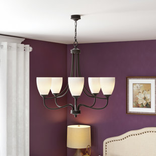 Go to store & view more images Grimshaw 5-Light Shaded Chandelier by Alcott Hill