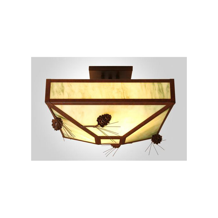Aitken 4 Light Post Drop Semi Flush Mount Ceiling Light