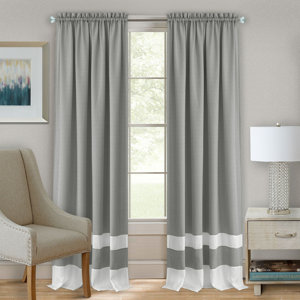 Vanita Solid Semi-Sheer Rod Pocket Single Curtain Panel