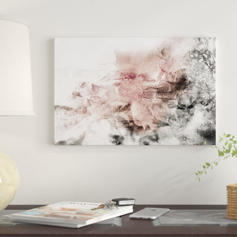 East Urban Home Rose Gray Abstract Watercolor By Katrina Jones
