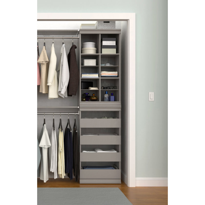Closetmaid Modular Storage 21 38 W Divided Shelf Unit Reviews