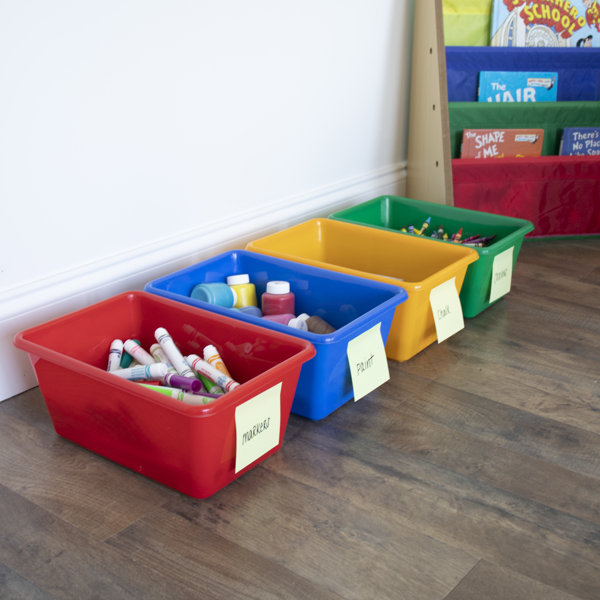 colored storage totes