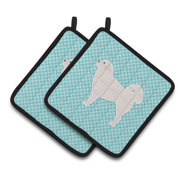 East Urban Home Polish Tatra Sheepdog Checkerboard Potholder Wayfair