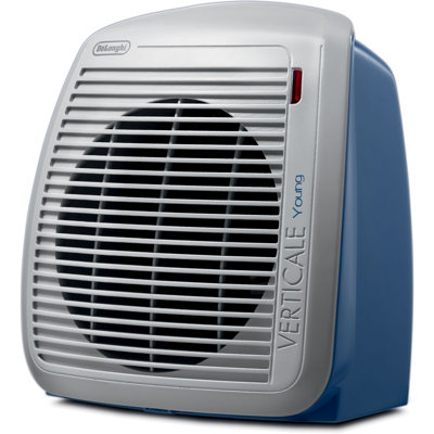 1500 Watt Portable Electric Fan Compact Heater with Adjustable Thermostat DeLonghi Finish Blue  Gray