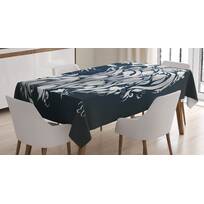 Ambesonne Nordic Tablecloth Black and White Modern and Monochrome Geometric Minimalist Composition with Triangles and Dots 60 X 84 Dining Room Kitchen Rectangular Table Cover 