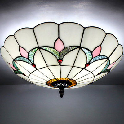 Glass Flush Mount Ceiling Light