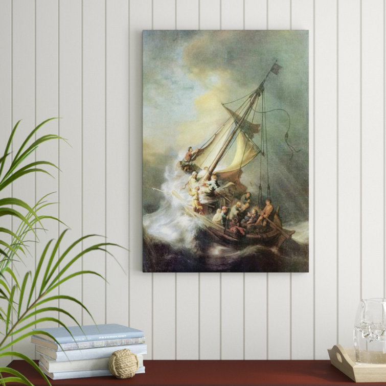 Longshore Tides Christ In A Storm On The Sea Of Galilee By Rembrandt Graphic Art Print Wayfair Co Uk