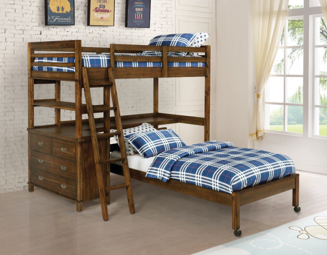 Harriet Bee Killebrew Twin Standard Bed With Lockable Casters