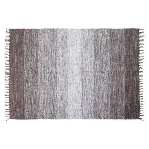 Ombre Fringe Cotton Hand Woven Gray Area Rug
