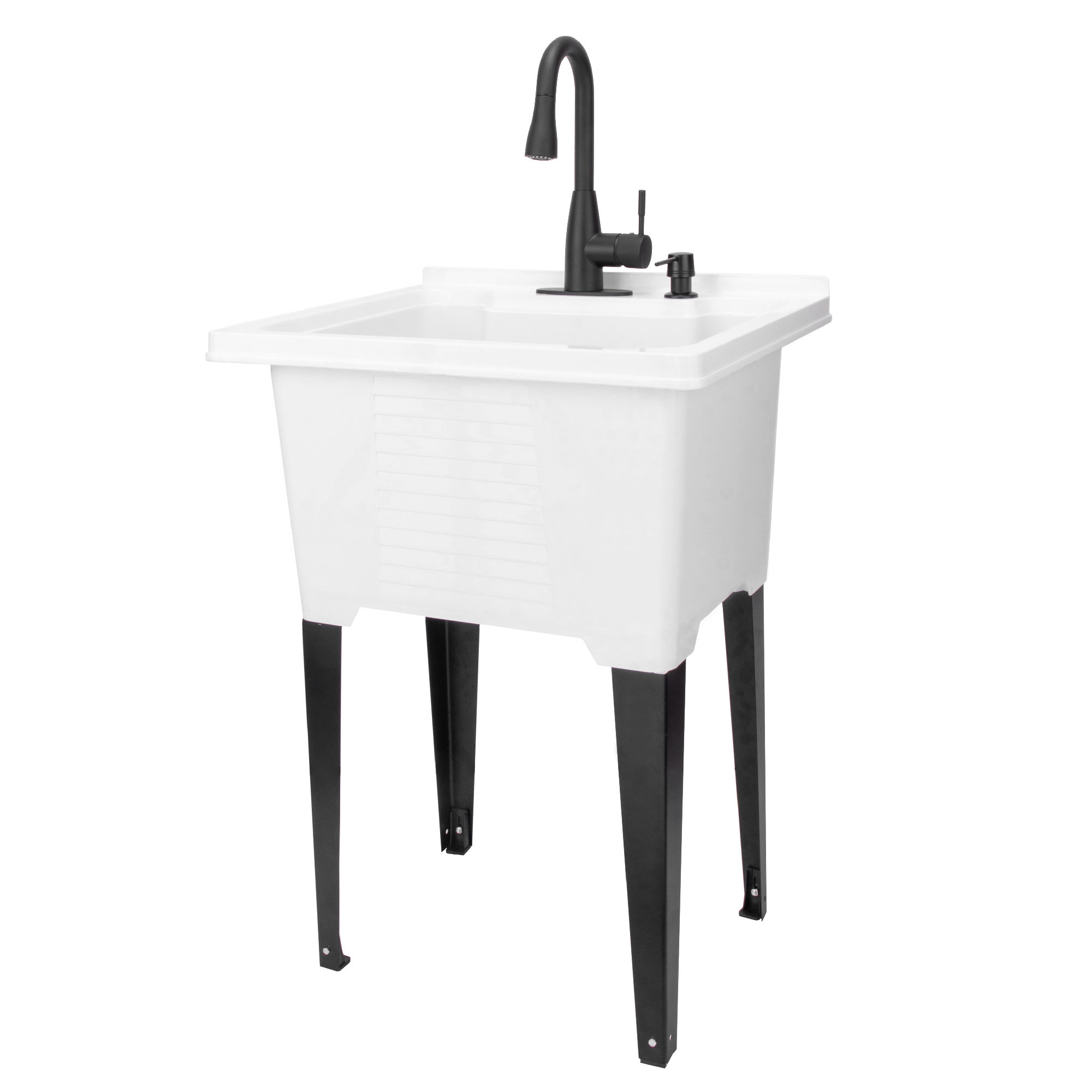 UtilitySink 21.5'' L x 25'' W Free Standing Laundry Sink with Faucet