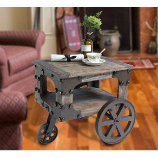 Muriel Wagon End Table by 17 Stories Design