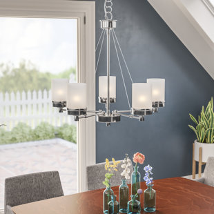 Go to store & view more images Kincer 5-Light Shaded Chandelier by Latitude Run