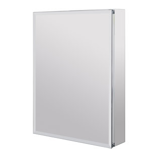 Chrome Medicine Cabinets You Ll Love Wayfair Single Door Rustproof Beveled 24 X 30 Surface Mount Medicine Cabinet