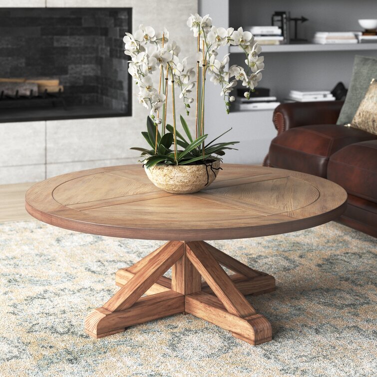 farmhouse pedestal coffee table