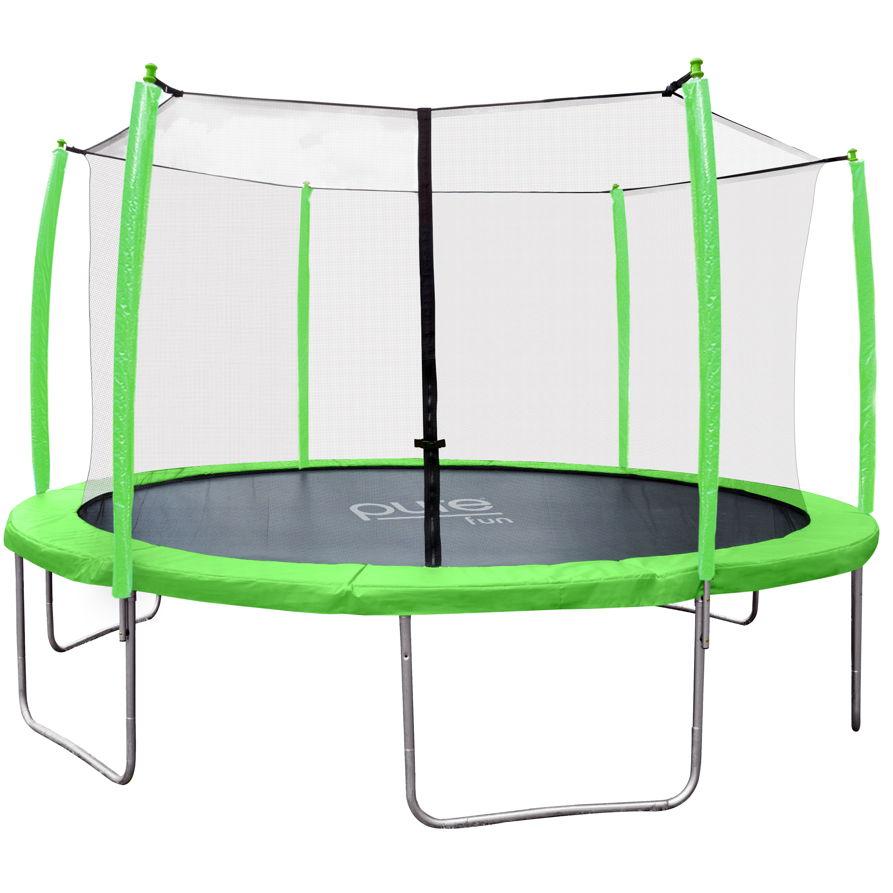 Pure Fun Supa Bounce 15 Round Backyard Trampoline With Safety Enclosure Reviews Wayfair