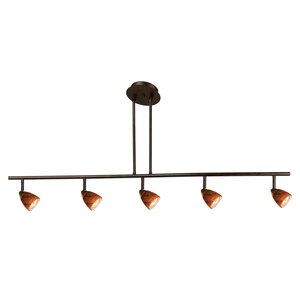 Alberto 5-Light Track Kit with Swirl Glass