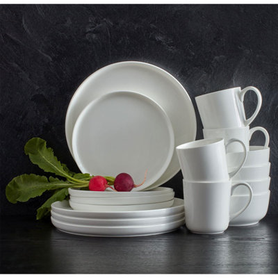 Mikasa Samantha 16-Piece Lightweight Chip-Resistant Bone China Dinnerware Set, Service for 4