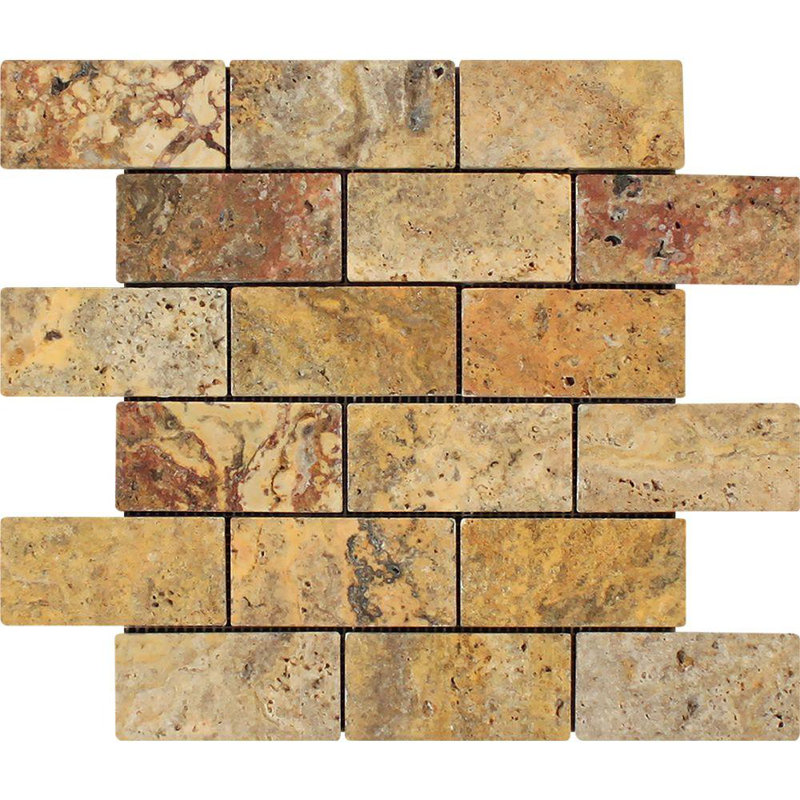 Meraki Scabos Beveled Honed Tumbled 12 X Travertine Mosaic Meraki Scabos Beveled Honed Tumbled 12