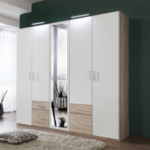 Drehtürenschrank Fly, 210 cm H x 225 cm B x 58 ..