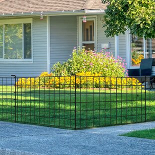 Double Door Fence Garden Fencing Gate with Spear Top 13' x 5' Yard Outdoor 