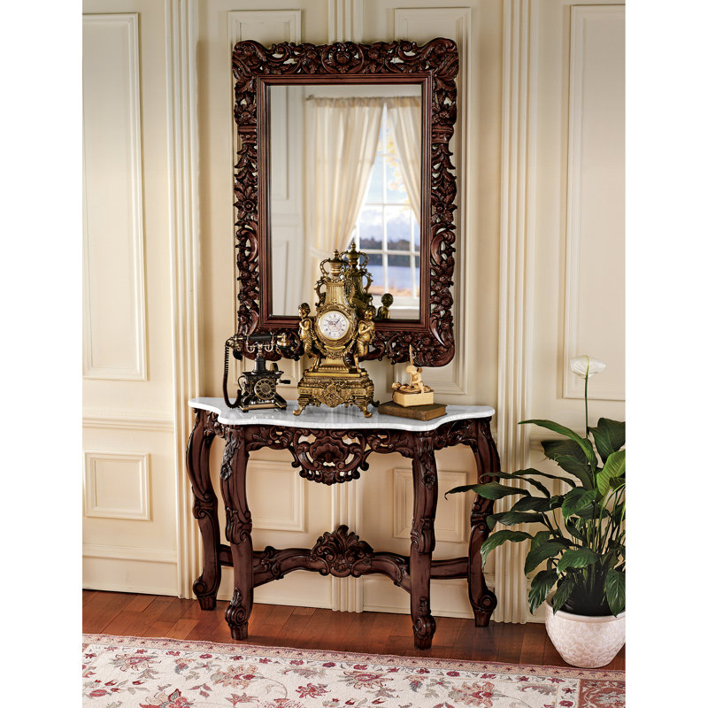 Design Toscano Royal Baroque Console Table And Mirror Set