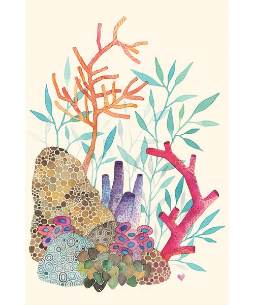 East Urban Home Coral Reef Painting Print On Canvas Wayfair