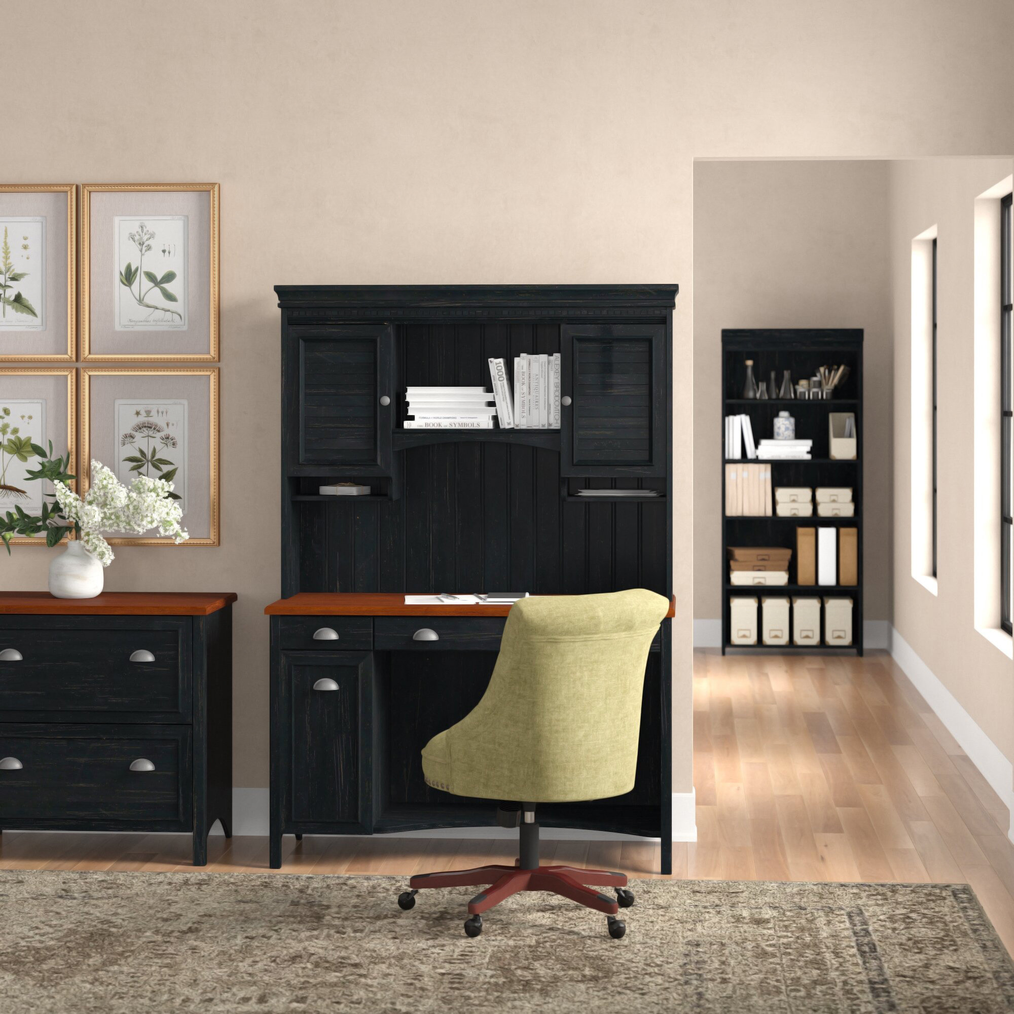 Beachcrest Home Waelder 3 Piece Rectangular Computer Desk Office Set with Hutch & Reviews Wayfair