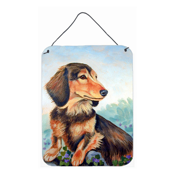East Urban Home Dachshund Long Haired Graphic Art Plaque Wayfair