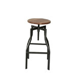 Paradis Swivel Solid Wood Adjustable Height Stool by 17 Stories