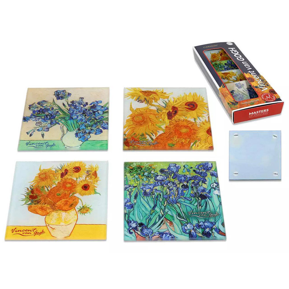 Promaster Gifts 4 CARMANI Glass Coasters With Vincent Van Gogh ...